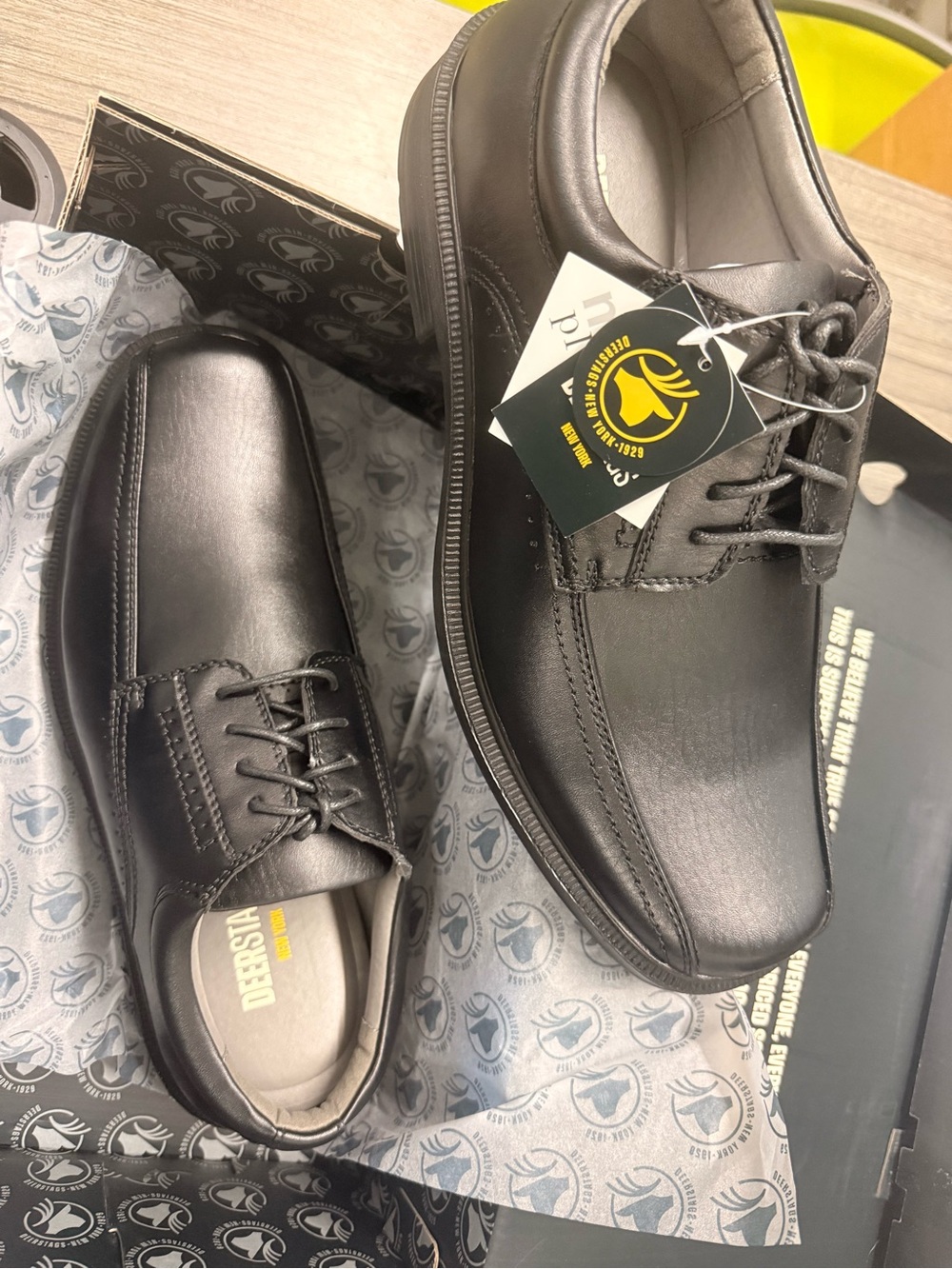 Men’s Classic Black Leather Derby Shoes